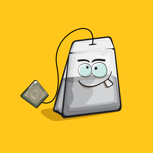 茶包人物卡通茶包孤立上图片下载