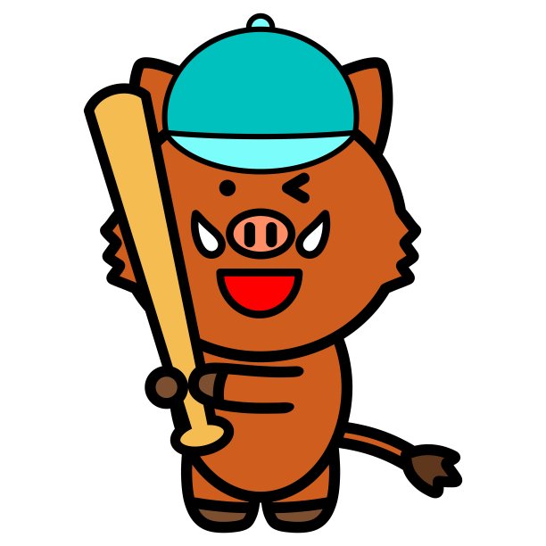 野猪拿着棒球棒图片下载