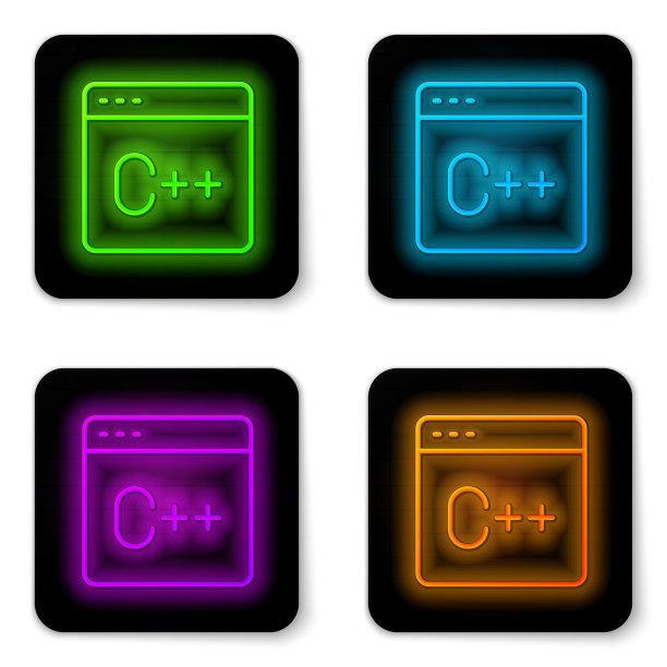 发光霓虹灯线软件网页开发人员图片下载