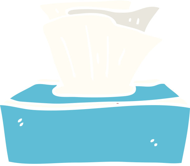 卡通涂鸦盒纸巾图片下载