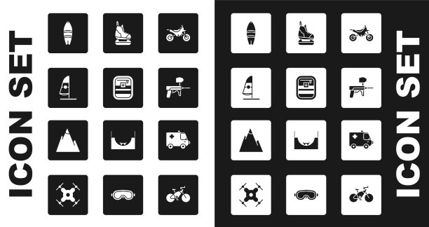 设置山地自行车急救箱风帆冲浪图片下载