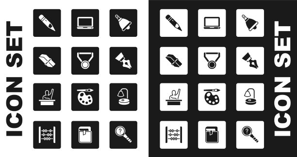 设置铃铛奖牌橡皮擦或橡皮铅笔图片下载