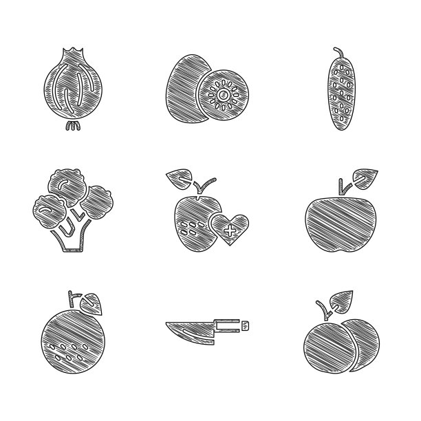套装健康水果刀芒果苹果橘子图片下载