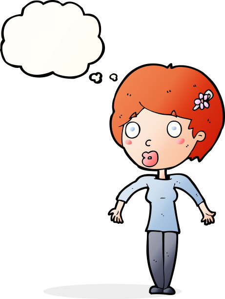 漫画用思想泡泡震惊了女人图片下载