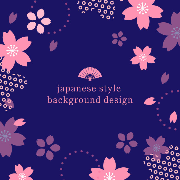日本风格的背景设计与樱花主题。日本的形象。传统的模式图片下载