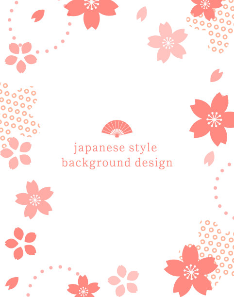 日本风格的背景设计与樱花主题。日本的形象。传统的模式图片下载