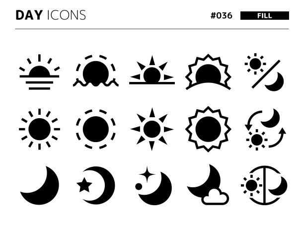 与day_036相关的填充样式图标集图片下载