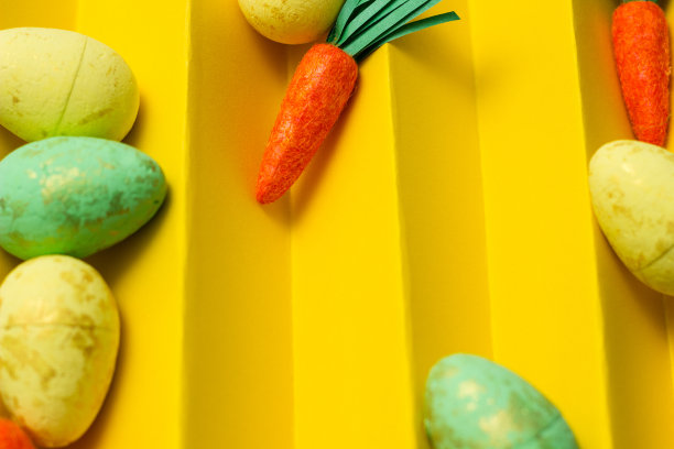 复活节快乐。复活节彩蛋的彩色背景图片下载