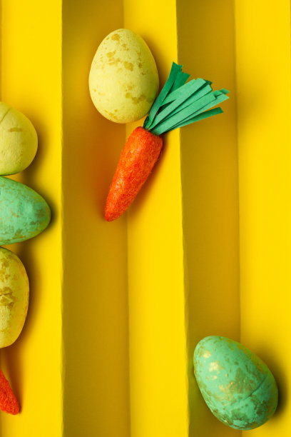 复活节快乐。复活节彩蛋的彩色背景图片下载