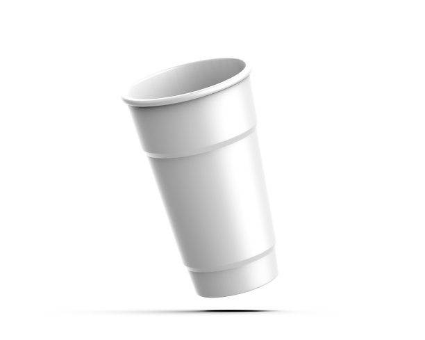 一次性杯冷饮，汽水，冰茶或咖啡，鸡尾酒，奶昔。在孤立的白色背景上的模型模板，3D渲染插图图片下载