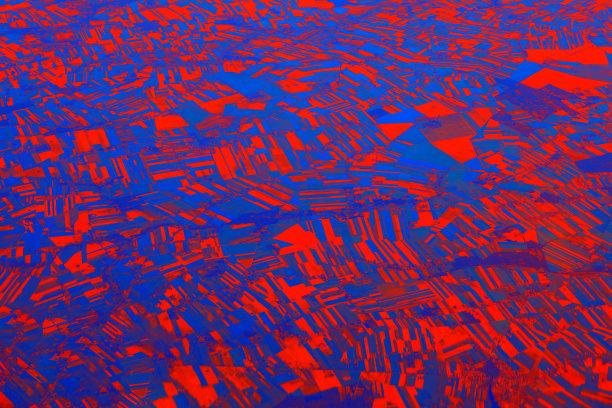 蓝色和红色的地球图片下载