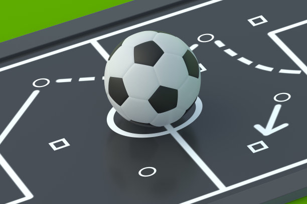 黑板与团队战术近球。足球战略概念。国际冠军。体育教育。三维渲染图片下载