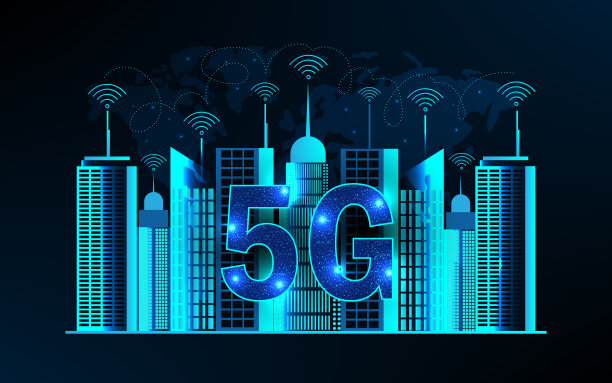 智慧城市概念。5G通信网络。无线系统连接图片下载