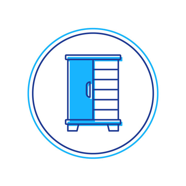 衣柜图标孤立在白色背景上。橱柜的迹象。向量图片下载