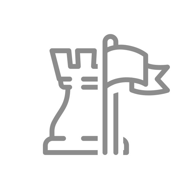 国际象棋棋子和旗帜图标图片下载