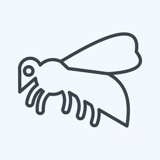 图标蜜蜂。与家养动物有关的符号。设计简单，可编辑。简单的说明图片下载