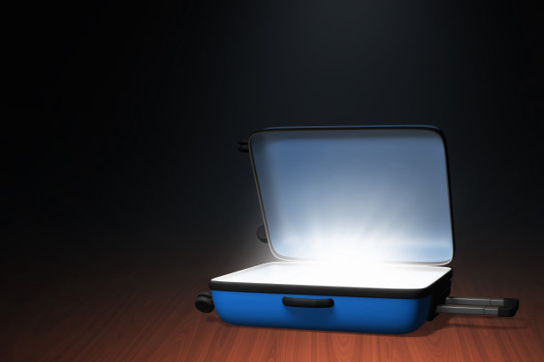 空箱子在黑暗背景3d插图图片下载