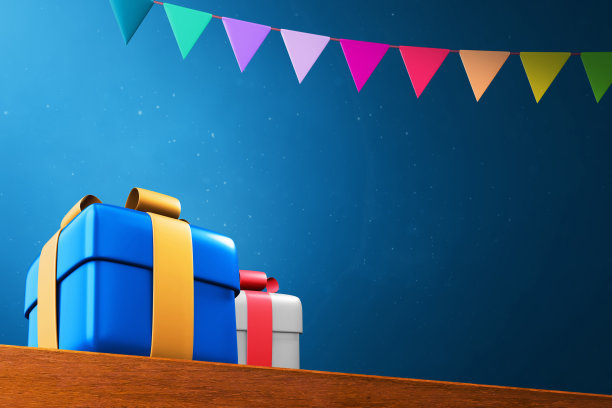 孩子的生日派对上的3d插图图片下载