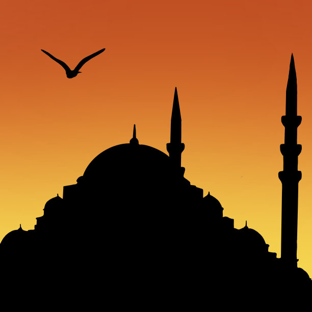 伊斯兰教斋月问候卡设计背景清真寺图片下载