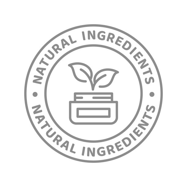 天然成分化妆品行矢量标签图片下载