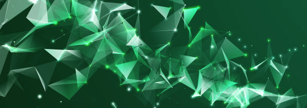 多边形背景与点和线。网络连接结构。科学技术。3 d图片下载