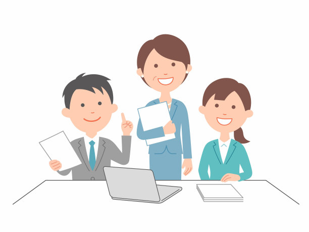 商务人士一边开会一边查看数据图片下载