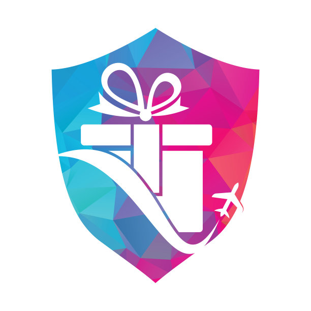 旅行礼品矢量标志设计。图片下载