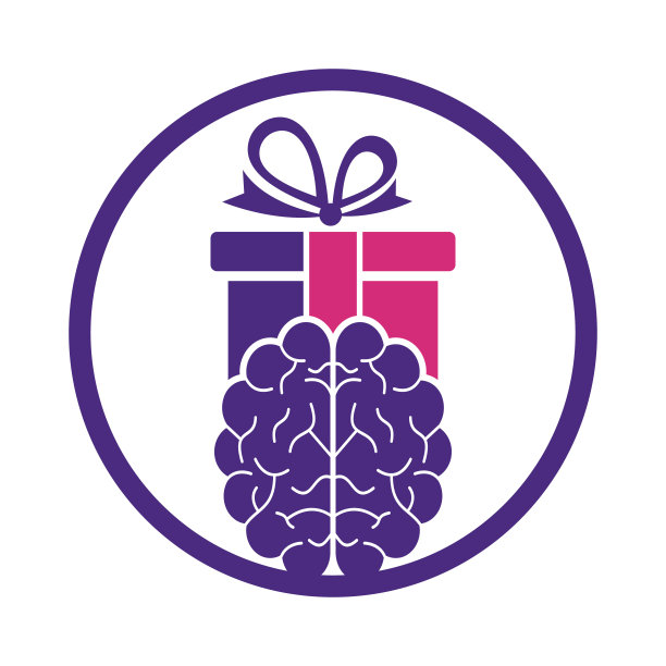 礼品脑标志图标设计。图片下载