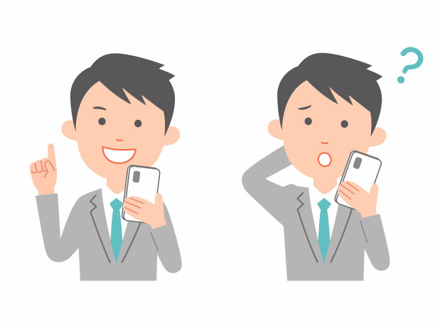 经营智能手机的年轻商人图片下载