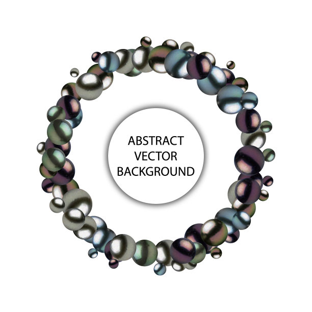 黑色光泽球与阴影。珍珠。抽象的图形背景。每股收益10图片下载