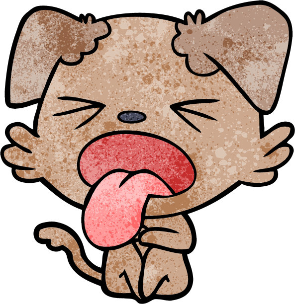 卡通恶心狗坐着图片下载