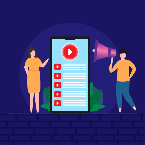 视频营销活动的概念，视频博客和数字营销在线内容图片下载