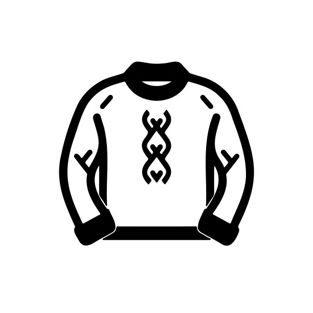 针织毛衣平面矢量插图图片下载