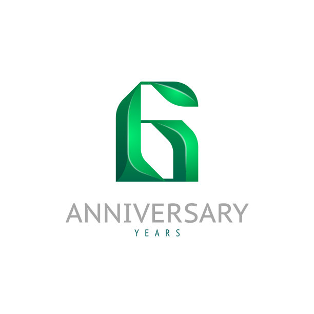 3d阿拉伯数字生态叶图标，绿色字体字母，矢量插图10EPS图片下载