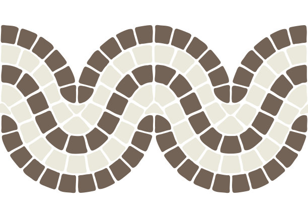 古代几何镶嵌无缝图案。装饰古色古香的石材饰品。图片下载