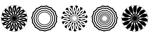 图标设置螺旋和旋转圈设计图片下载