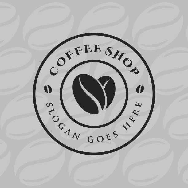 咖啡店标志设计插图图片下载