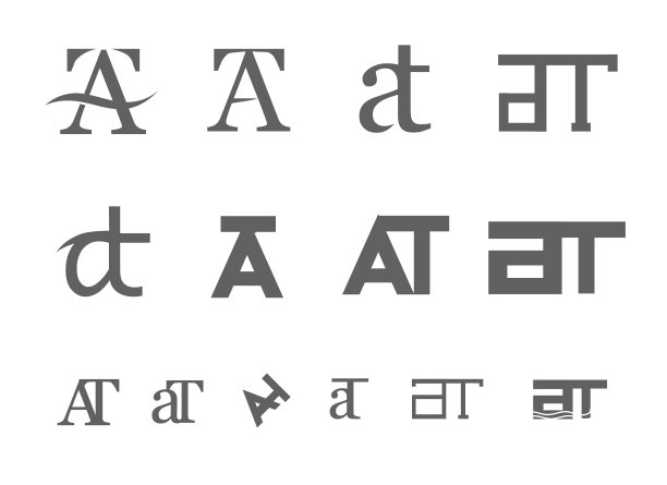 设置元素创意抽象字母在标志图片下载