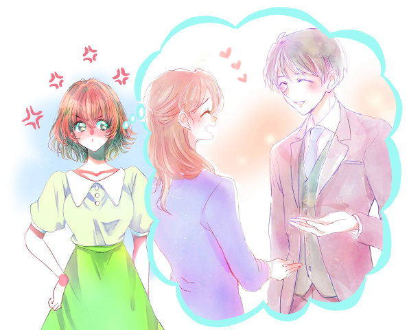 一个愤怒的女人的插图图片下载