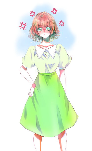 一个愤怒的女人的插图图片下载