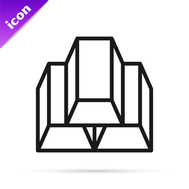 黑线金条图标孤立在白色背景上。银行业务理念。向量图片下载