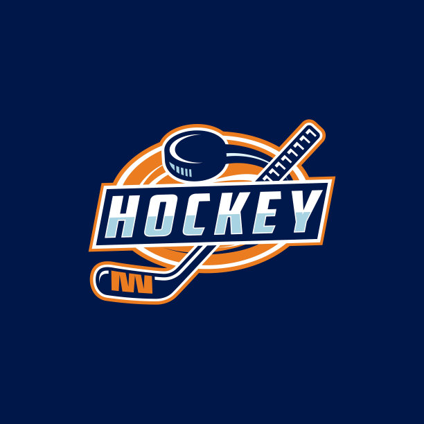 曲棍球运动矢量图形模板。冰运动锦标赛徽章徽章风格的插图。图片下载