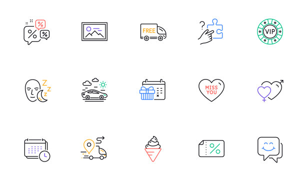 免费送货日历和折扣横幅行图片下载