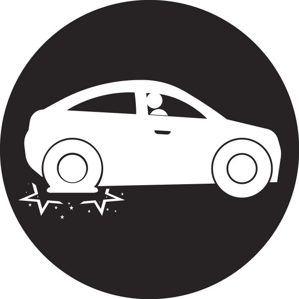 爆胎汽车图标图片下载