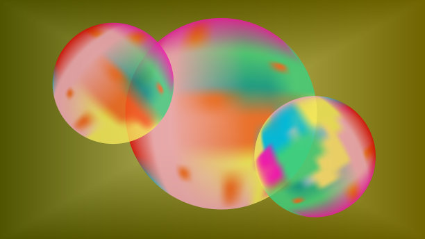 彩色现代抽象海报与彩色液体图片下载