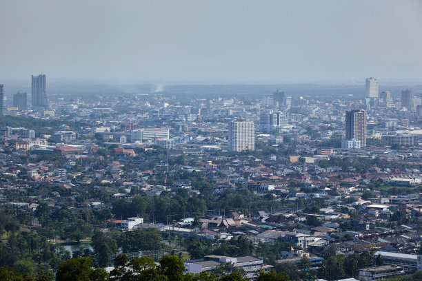 泰国城市的高角度视图图片下载