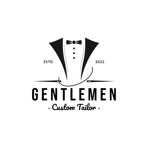 燕尾服的标志模板与领结的男人的时尚。图片下载