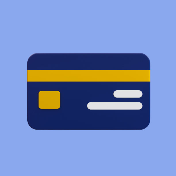 3d最小信用卡。网上购物支付。带剪切路径的无钱支付。三维渲染插图。图片下载