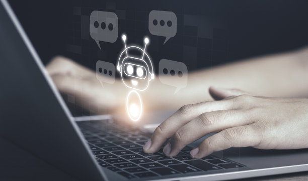 人工智能聊天机器人会话助手。人利用在线客户联系服务人工智能聊天机器人自动化应用支持和CRM软件技术图片下载