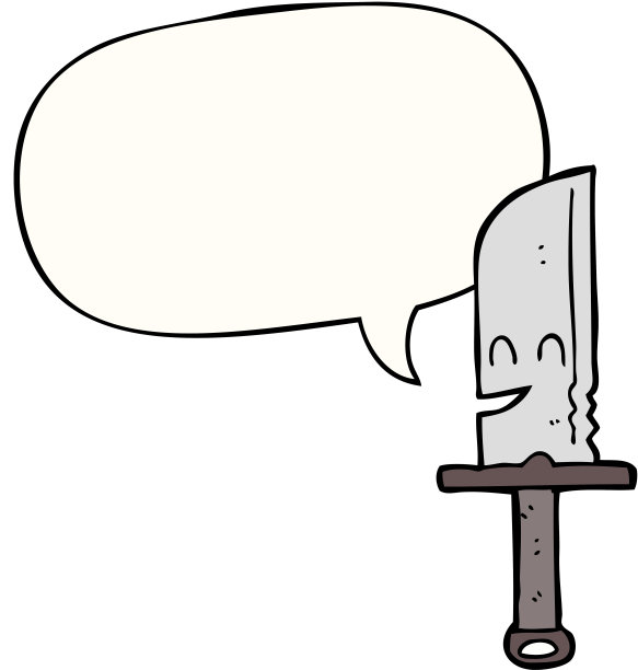 带有语音泡泡的卡通刀图片下载